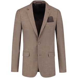 GENTS - Colbert linnenlook - Polyblend - Bruin - Maat 50/L