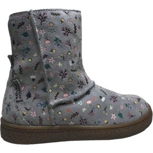 Naturino Waterproof - Yokir - Mt 29 - rits warme lederen laarzen - bloemen - grijs