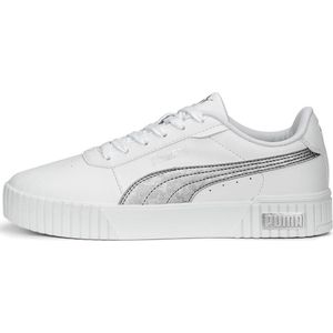 PUMA Carina 2.0 Space Met Dames Sneakers - White/MatteSilver/Silver - Maat 40.5