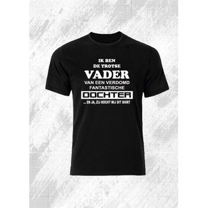Ik ben de trotse vader van een verdomd fantastische dochter T-shirt - T-shirt - cadeau - Vaderdag - papa - maat L