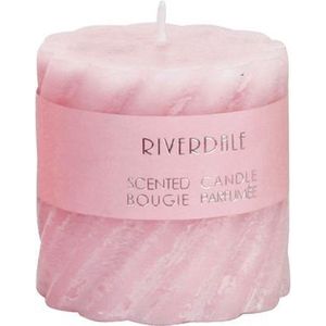 Riverdale - Geurkaars Swirl Rose & Honeysuckle light pink 7.5x7.5cm - Paars