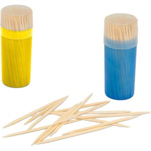 Tandenstokers / Cocktailprikkers / Sateprikkers - Set van 2 doosjes - 200 Stuks - Toothpicks