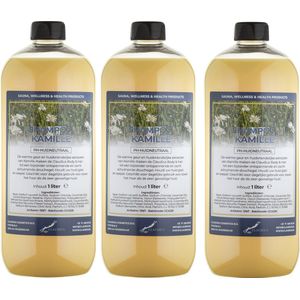 Shampoo Kamille - 1 liter (transparant) - 3 Stuks - Voordeelverpakking - Haarverzorging