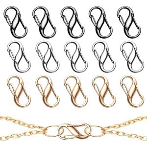 15 stuks S-vormige rugzakclips met ritssluiting diefstalbeveiliging en dubbele vergrendeling (3 kleuren)