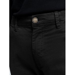 Stretch broek met garment geverfde afwerking