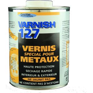 CASSVAN VARNISH 127 : SPECIALE VOOR METALEN EN PVC Snelle droogtijd – hoge beschermingsgraad – vergeelt niet - 500ml