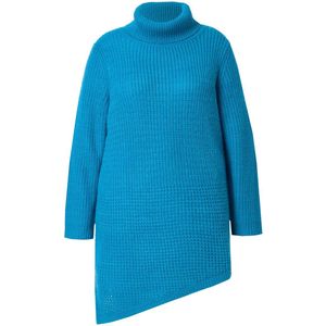 Angel of Style Angel of Style - Dames - Pullover straight fit gestructureerd breisel puntzoom - Licht turkoois - Maat 42+
