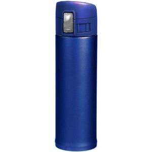 Thermofles / isoleerkan petrol blauw 450 ml - RVS - thermosflessen / isoleerflessen