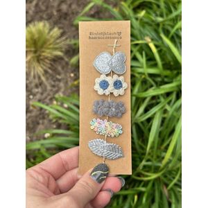 Antislip knipjes - Baby knipjes - Eerste haarspeldjes - Anti slip knipjes - Haaraccessoires meisjes - Kraamcadeautje - Haarknipjes baby - Anti slip - Haaraccessoires baby - Zilver