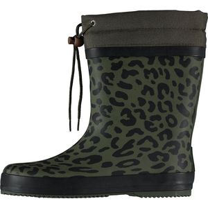 XQ Footwear - Regenlaarzen - Rubber laarzen - Dames - Festival - Panterprint - Rubber - groen - zwart - Maat 42