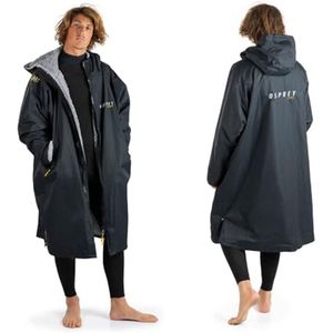Waterdichte omkleedjas voor kinderen en volwassenen – zwem- en strandjas, uniseks, zwart