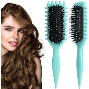 Multifunctionele krulborstel - Gedefinieerde styling - 28 cm - Groen