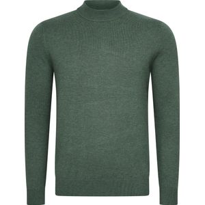 Mario Russo Turtle Neck - Trui Heren - Sweater Heren - Coltrui Heren - 3XL - Eend Groen