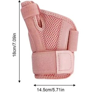 Professionele Polsbrace Met Duimondersteuning – Ademend Pols- en Duimbeschermer – Roze – 1 stuk – Verstelbaar & Comfortabel
