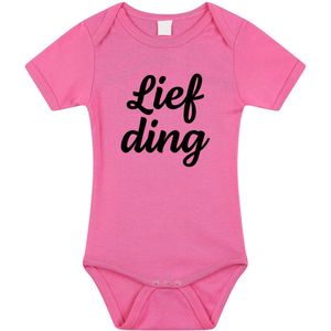 Lief ding tekst baby rompertje roze meisjes - Kraamcadeau - Babykleding 80