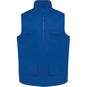 WK. Designed To Work Gewatteerd unisex gilet in polykatoen met veel zakken WK607 - Royal Blue - S