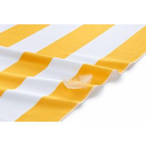 Stranddeken XXL – Microvezel strandhanddoek groot, licht en sneldrogend – 100% gerecyclede microvezel handdoek – Strandlaken Citroengeel-Wit gestreept 200cmx90cm
