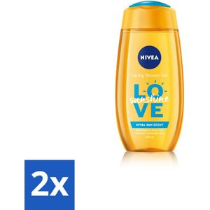 2 x NIVEA Douchegel Love Sunshine 250 ml - Douchegel - NIVEA - Verzorgende Douchegel - Hydraterende Douchegel - Douchegel Met Aloë Vera