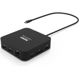 Port Connect Dockingstation - 2x 4K USB-C - 9 Apparaten - 85W - Zwart