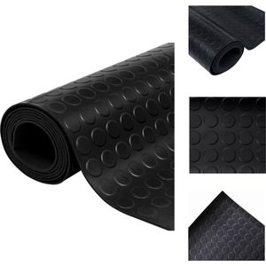 vidaXL Rubberen Mat - 2x1m - Anti-slip - zwart - 3mm dik - ideaal voor diverse toepassingen - Vloer