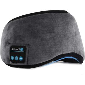 Eyeshade Draadloze Bluetooth 5.0 Voor Nachtrust Met Oogmasker Slaapmuziek Hoofdtelefoon - Ingebouwde luidsprekers High Fidelity Stereo Shock Bass - Unisex Intelligente Oortelefoon Blinddoek - Grijs .