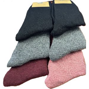 Marco Rossi Wollen Thermo Sokken - Dames sokken - Warme sokken - Thermo sokken - Kerst sokken - Mix kleur - Maat 39-42