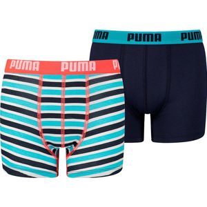 Puma Basic Boxer Boxershort met print en strepen, jongenskinderondergoed, set van 2
