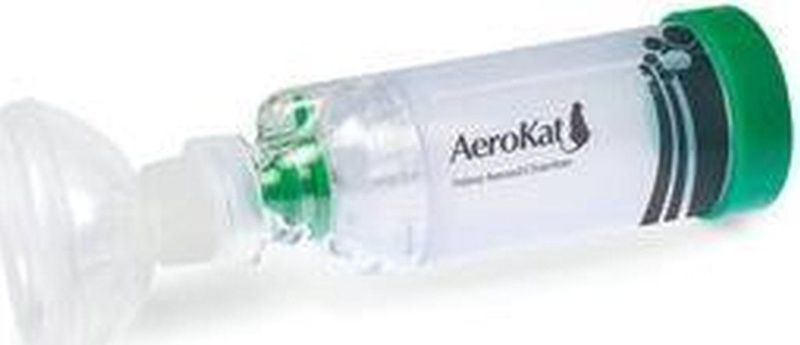 Aerokat - De originele Aerokat Feline - Aerosol Kamer Inhalator - Spacer voor Katten en Kittens - Met Exclusieve Flo-Vu Indicator