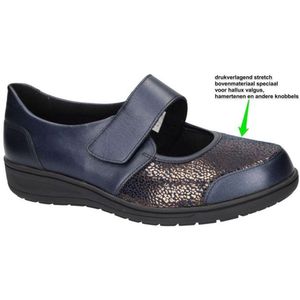 Solidus - Kate 29503 - Ballerina's - Donkerblauw - Extra Brede K-wijdte