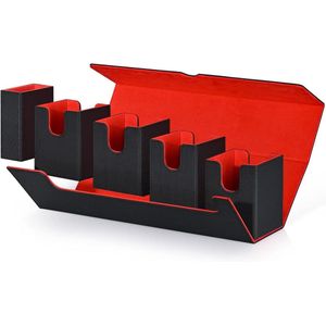 Opbergdoos met dobbelstenen lade voor MTG YugiOh - 5-in-1 Set - 900+ mouwen kaarten - Magic Commander TCG CCG kaarten - zwart.