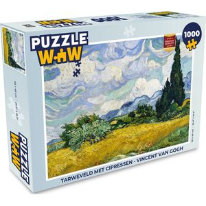 Puzzel Tarweveld met Cipressen - Vincent van Gogh - Legpuzzel - Puzzel 1000 stukjes volwassenen