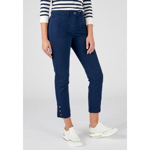 Damart - 7/8-broek in stretchkatoen, model met 5 zakken - Dames - Blauw - 36