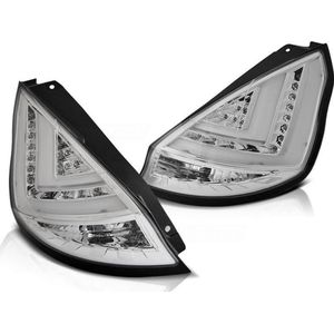 Achterlichten FORD FIESTA MK7 08-12 HB CHROOM LED STRIP