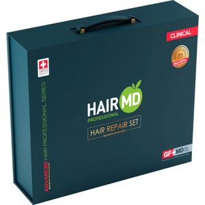 HairMD Clinical Advanced Hair Repair Set - 3 Maanden Behandeling - Voor Haaruitval, Dikker Haar & Herstel - Inclusief Shampoo, Serum & Vitaminen - Voor Mannen en Vrouwen