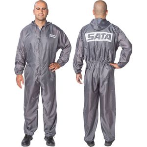 SATA spuitoverall met capuchon - Grijs-L