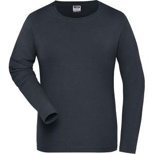 James and Nicholson Dames/dames Organic Cotton Sweater met lange mouwen (Koolstof)