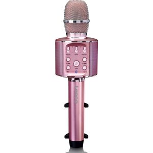 Lenco BMC-090PK - Bluetooth Karaoke Microfoon - Met Speaker en Verlichting - Roze