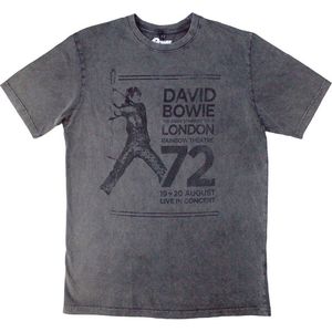 David Bowie - Rainbow Theatre Heren T-shirt - S - Grijs