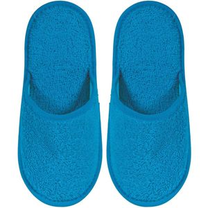 Badslippers - Badstof - Uni Pure - Turquoise - 1 Paar