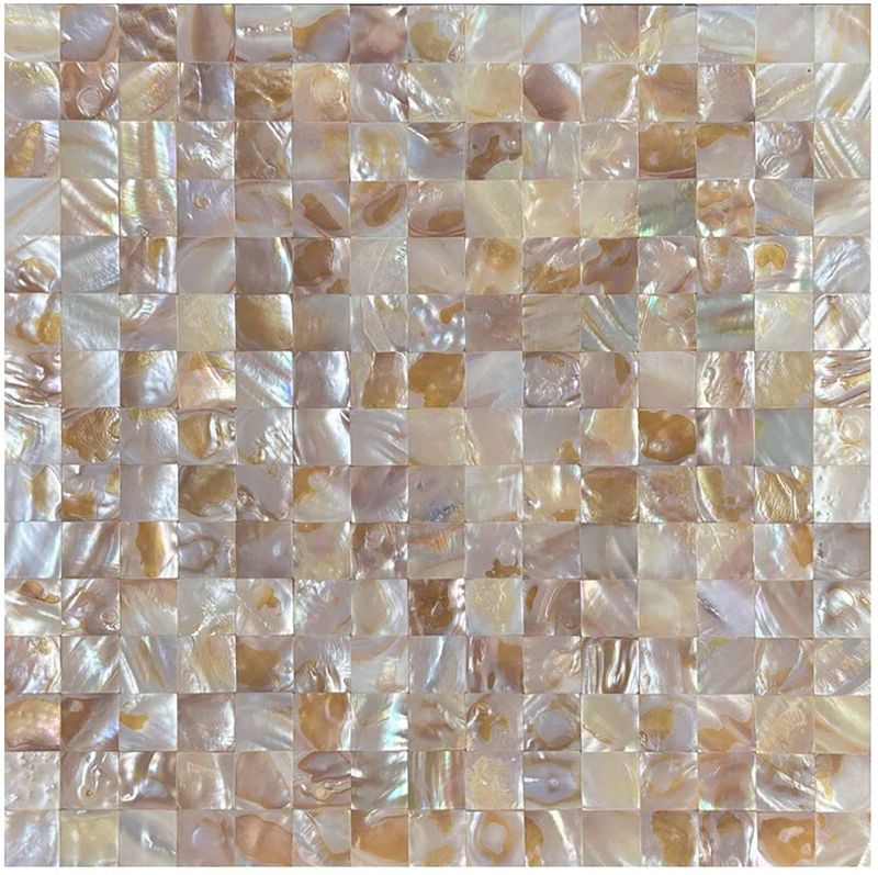 Afimera - Mother of Pearl Shell Tiles - Zelfklevende Mozaïek Tegel - Beige - 305x305x3.3mm