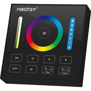 Mi-Light Mi-Boxer - (B0) - 1-Zone RGB+CCT Paneelafstandsbediening met magnetische houder - (Batterijen niet inbegrepen) - Zwart