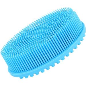Babysensorische Siliconen Borstel Massage Tactiliteit Trainingskam voor Kinderen Rose Rood Blauw (Blauw)