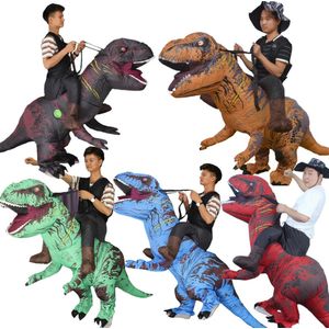 Nivard Dino Pak - Kostuum - Opblaasbaar - Dinosaurus - Opblaas - Halloween - Carnavalskleding - Heren - Dames - Volwassenen - T-Rex - Zwart