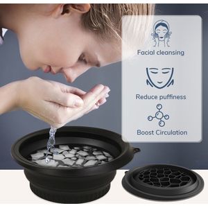 Viany ijsbad - ijsbad voor het gezicht - opvouwbare siliconen wasbak met ingebouwde ijsblokjes vorm - Dompelbad