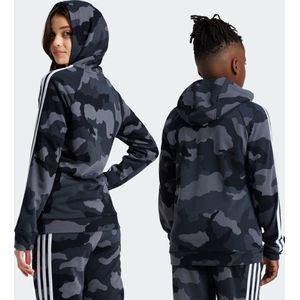 adidas Sportswear Essentials Allover Print Hoodie Kids - Kinderen - Grijs- 152