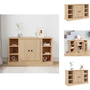 vidaXL Dressoir Sonoma Eiken - 100x35.5x60 cm - Duurzaam hout - Praktische deur - Keukenkast