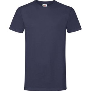 Fruit Of The Loom Heren Sofspun® T-shirt met korte mouwen (Navy)