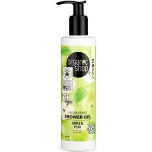 Organic Shop - Douchegel Apple & Pear - Verfrissend en Hydraterend - 280 ml - 1 stuk