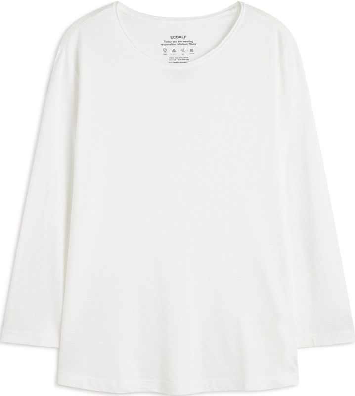 ECOALFvoor vrouwen. MCWGATSBEJA00824W24-299 T-shirt Beja grijs (XS), Casual, Lange mouwen, Biologisch katoen, Duurzaam