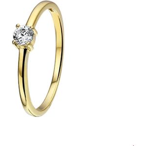 Ring Zirkonia 14K Geelgoud